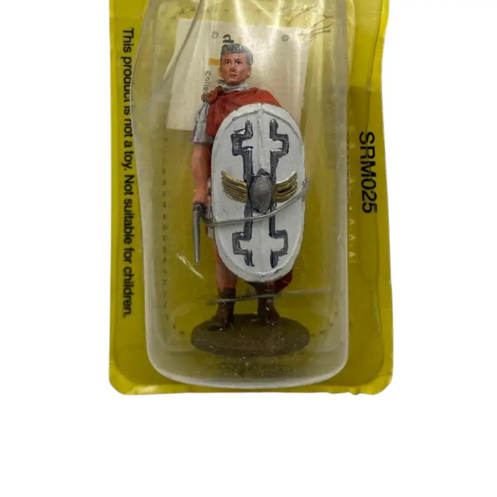 Del Prado, Srm025 Figurine de Jules César, un homme politique et un chef militaire romain qui devint le chef de la République, échelle 1:32, collection Enemies of Rome, peinte à la main avec de grands détails, sans boîte, le blister peut être froissé, base d'identification