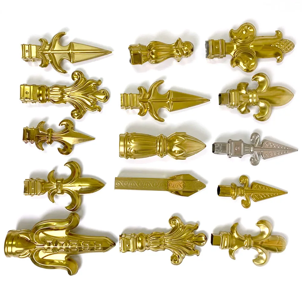 Custom-made modern 304 stainless steel welded anti-theft pointed gun-shaped cone-base decorative fence railing accessories