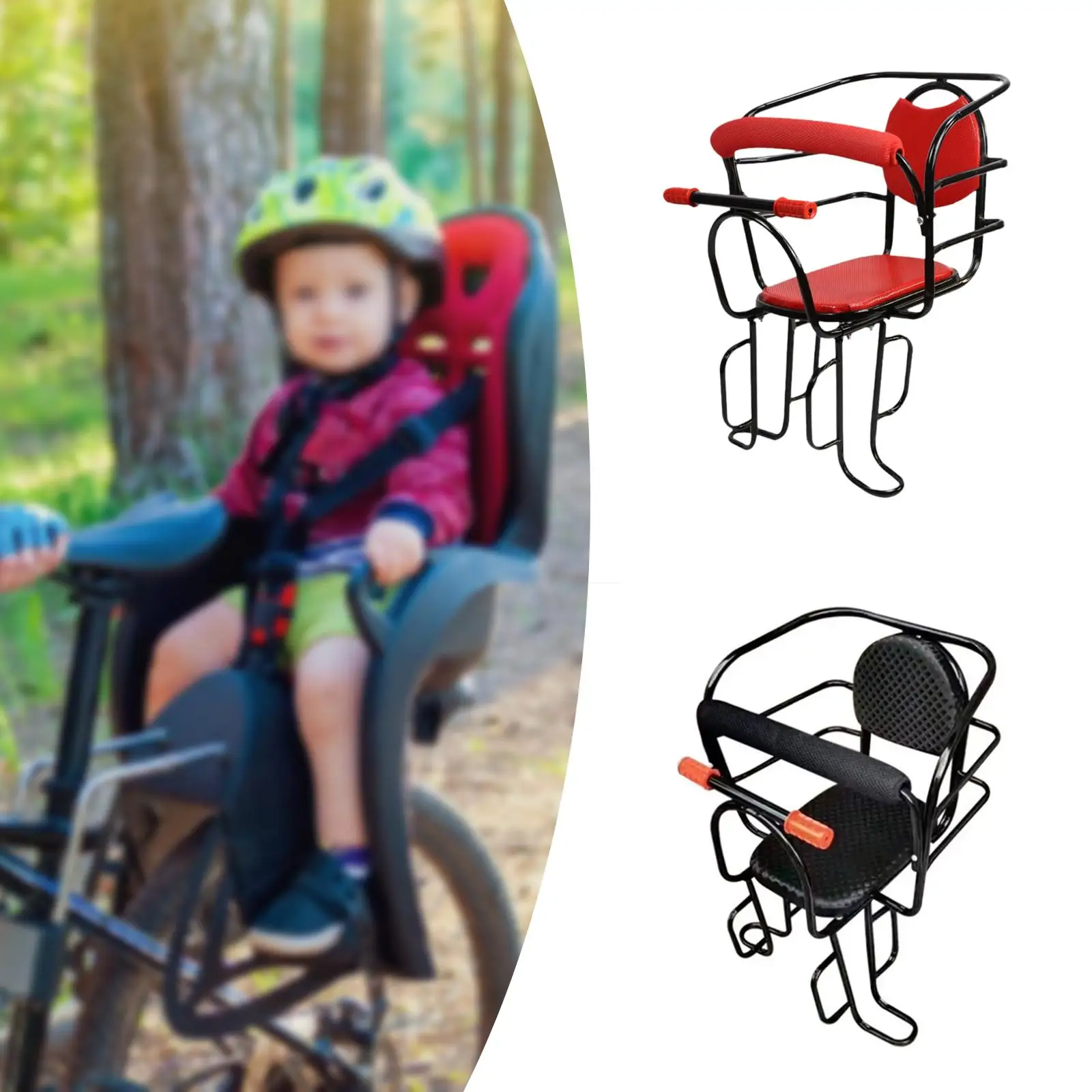 Child Bike Seat Rear Baby Carrier Footrest Iron Mount Safe Portable Kid Bicycle Seat Mat Detachable for Electric Bike Part