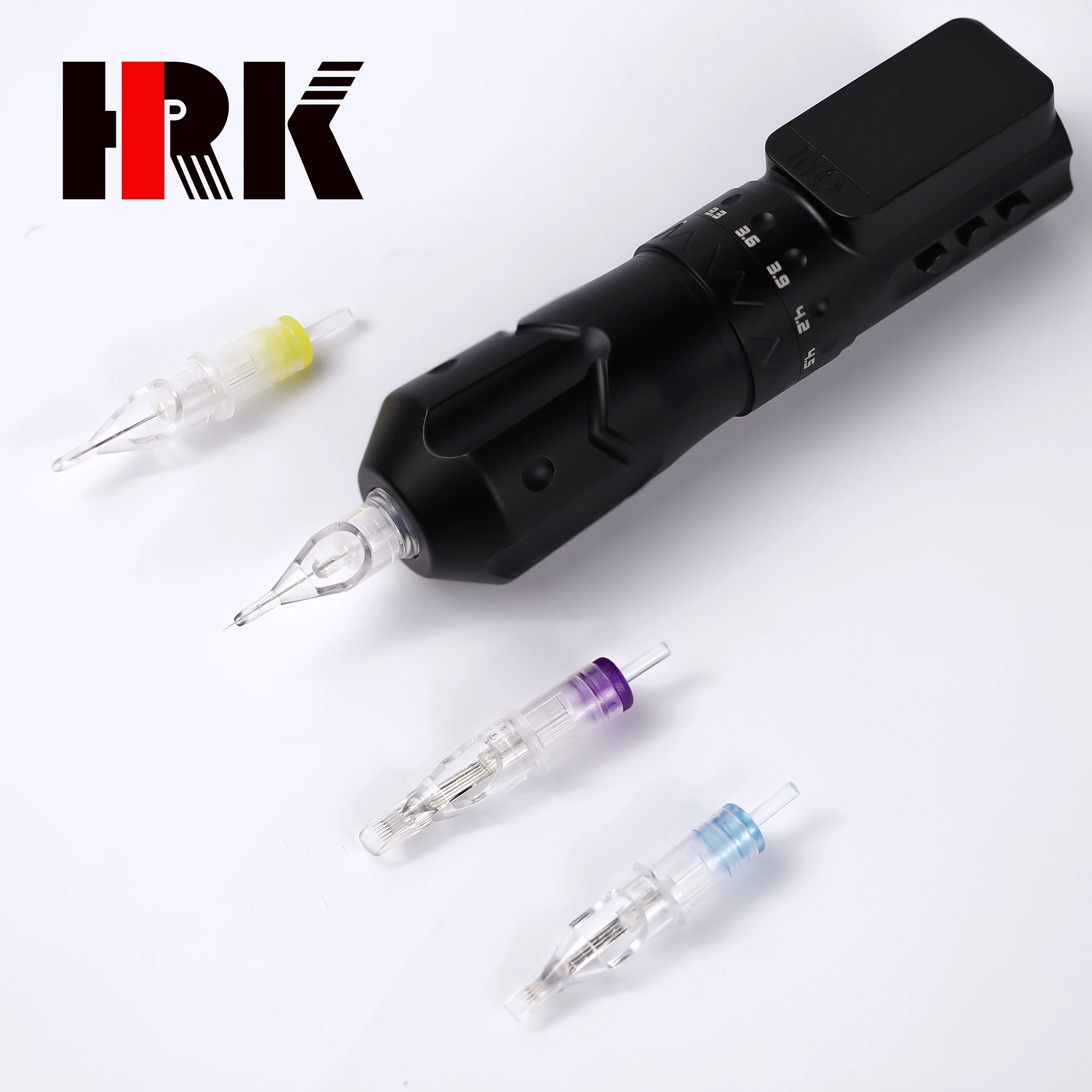 HRK Tattoo Cartridge Needles Disposable Semi-Permanent Makeup Tattoo Pen Machine Grip 0.35MM Round Liner For TattooArtist Supply