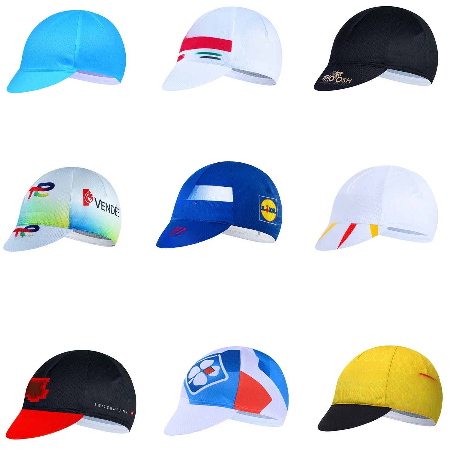 AliExpress NONE Tour 2025 Cycling Hat UAE Team FDJ Classic Cycling Caps Quick Dry Team Bike Mountain MTB Racing Bicycle Hat Under Helmet
