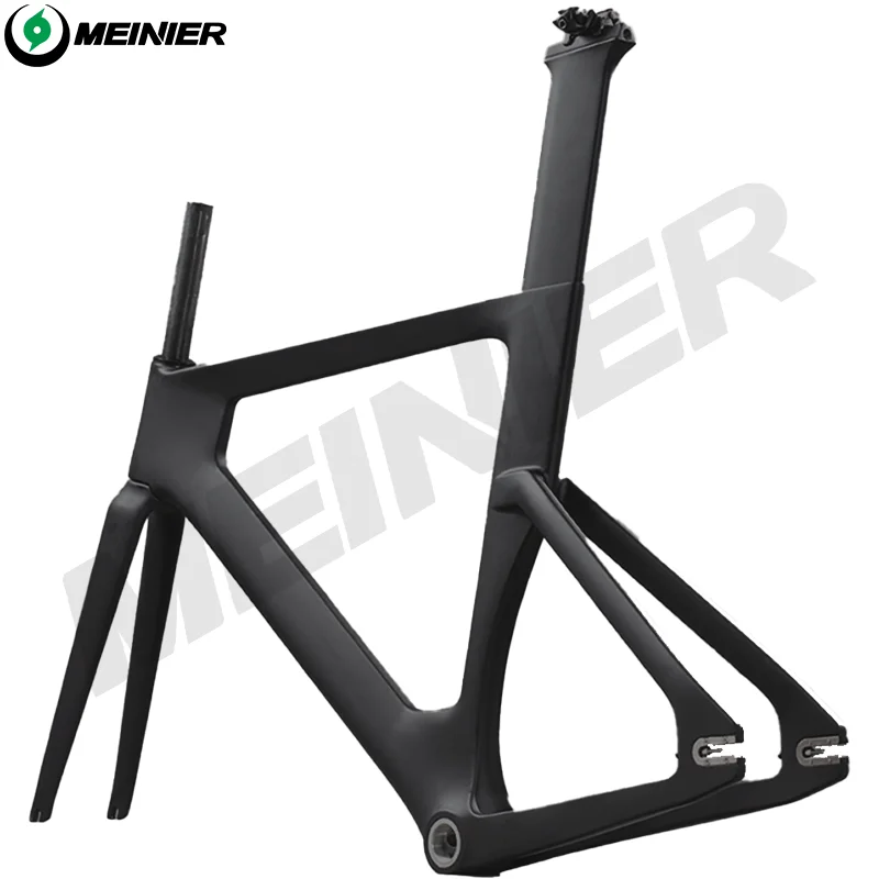 2024Customized Full Carbon Track Frame BSA Single Speed Carbon Track Road Bike Frames 700c Rigid Fixed Gear Bicycle Frameset