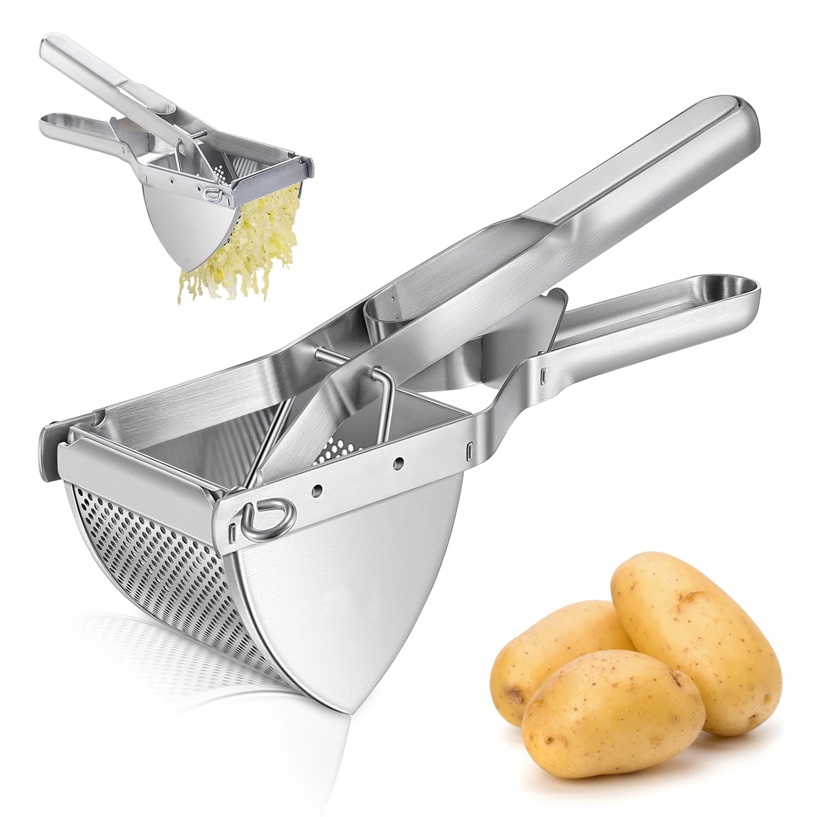 

Potato Ricer,Stainless Steel Potato Masher Kitchen Tool,Stainless Steel Potato Masher,Send Goods From Local Warehouse