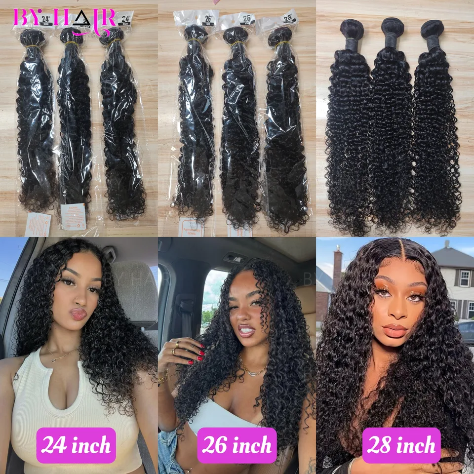 12A Mongoliano Kinky Curly Paquetes de Cabello 1/3/4 PCS Extensiones de Cabello Burmese Rizado Remy Jerry Curly 3