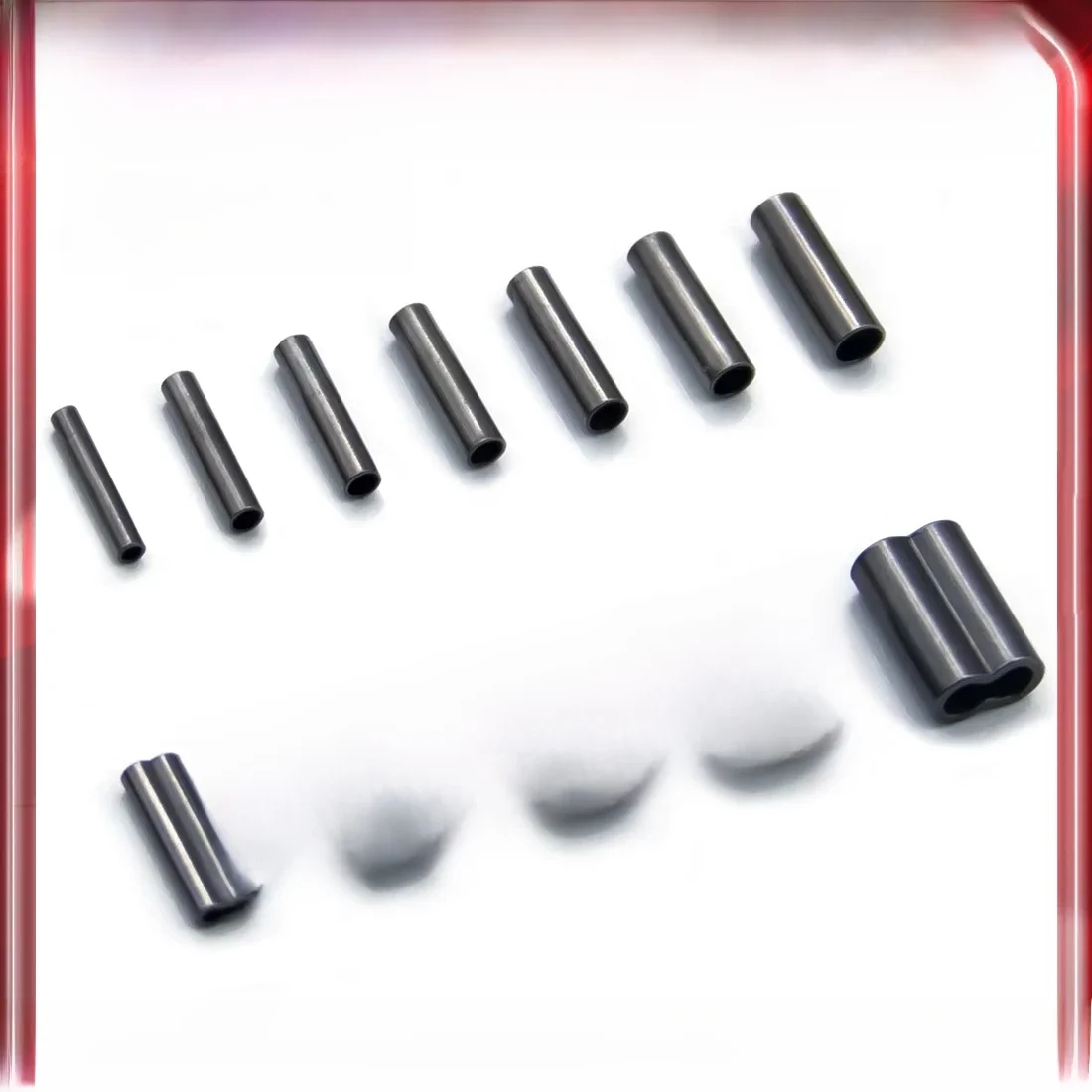 9KM 50Pcs Angeln Crimpen Ärmeln Draht Rohr Angeln Einzigen Doppel Barrel Angelschnur Zubehör Rohr Stecker