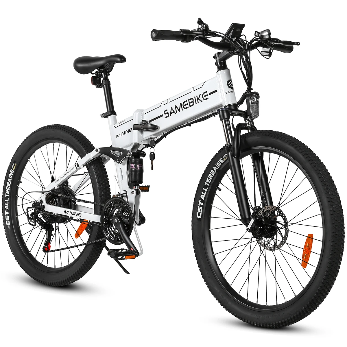 SAMEBIKE LO26-II Vélo Électrique Pliant 26 pouces |   Cadre en aluminium, système d'amortisseurs avant et arrière, freins à disque hydrauliques |   Batterie au lithium 48V 14Ah dissimulée et amovible |   Un vélo pliable multifonctionnel adapté à la conduite urbaine et hors route.