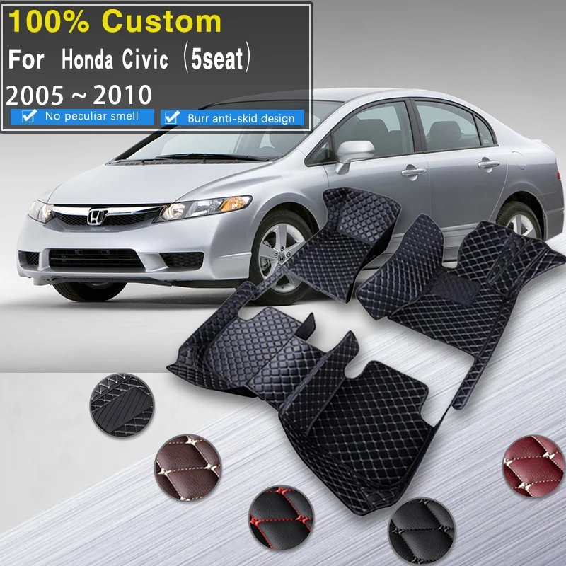 

Car Floor Mats For Honda Civic 2005~2010 MK8 Anti-dirt Pads Auto Accessoires Non-slip Pads Waterproof Floor Mats Car Accessories