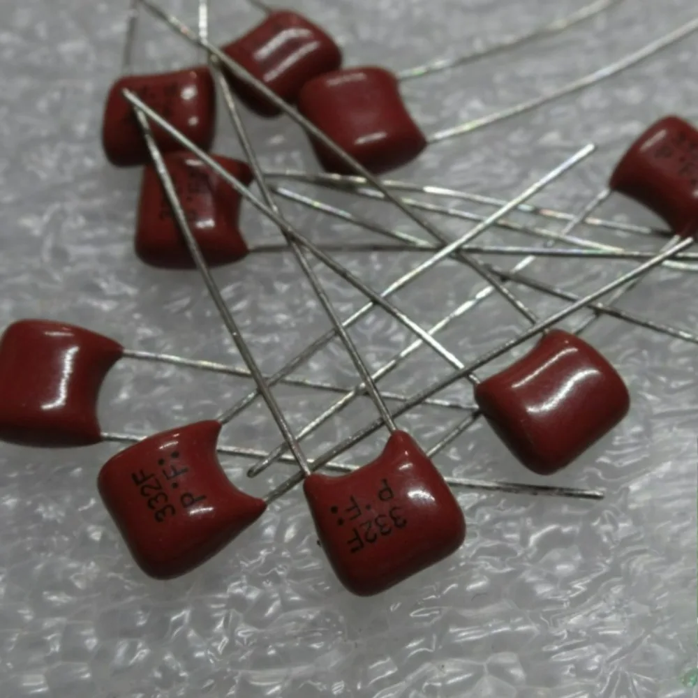 10pcs/lot 0.0033uf 63V 3.3nF 3300pF 3n3 332 F Brand New 5mm High-Precision Film Capacitor