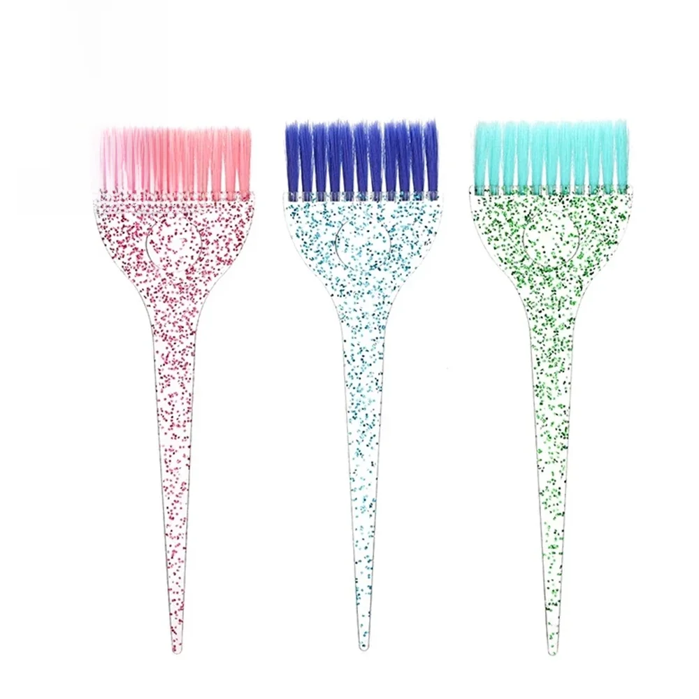 Brosse professionnelle de teinture pour cheveux, applicateur de coloration de cheveux en plastique et cristal, brosse de crème de teinture pour Salon de coiffure, accessoires de coiffure