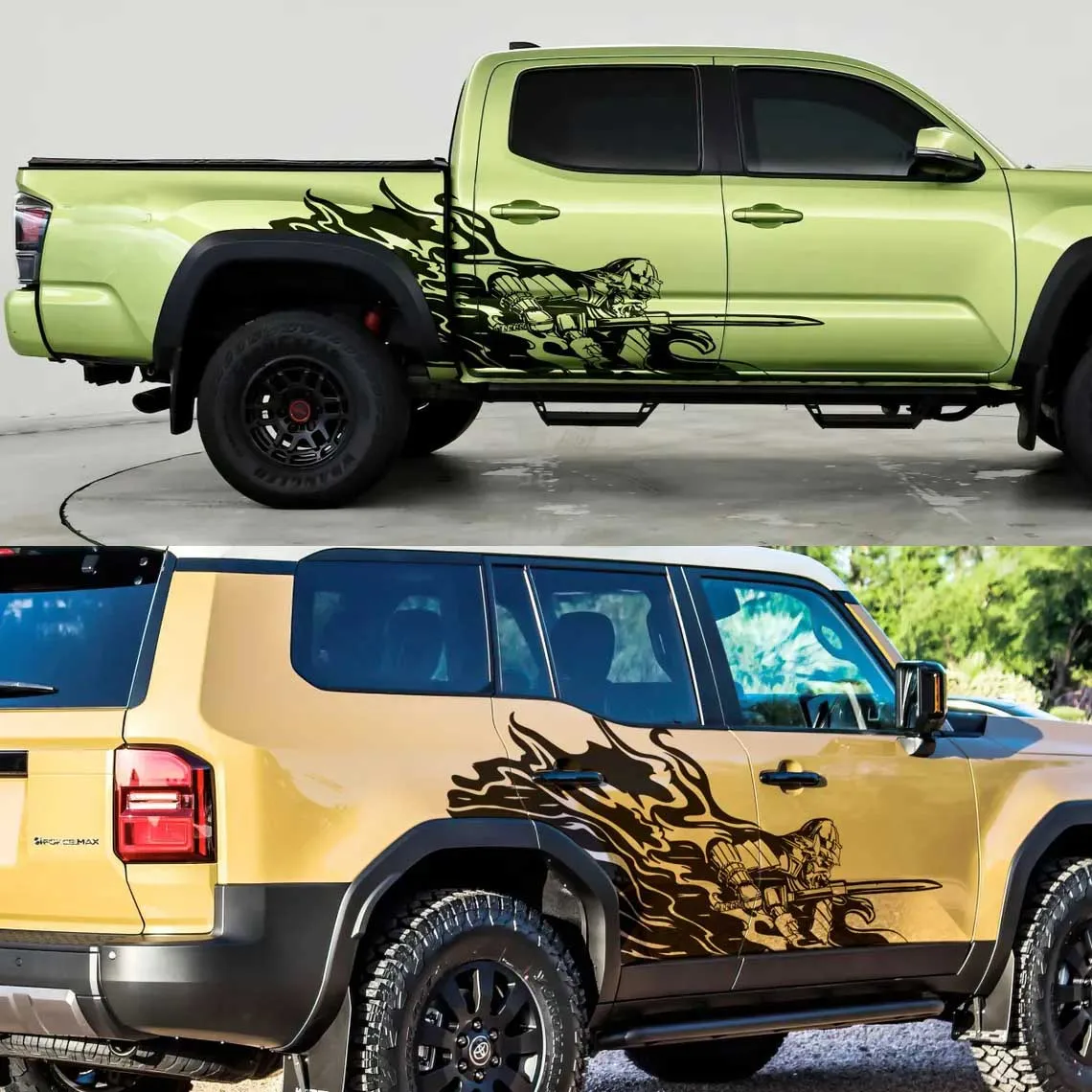 Calcomanía gráfica Universal de guerrero samurái para coche, accesorio para Civic Model 3 370Z Tacoma Subaru WRX Land Cruiser Jeep Wrangler