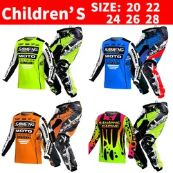 Terno de corrida de motocicleta para crianças, calça e camisa de motocross, roupas jovens para meninos e meninas, MX Gear Set, Big Boy