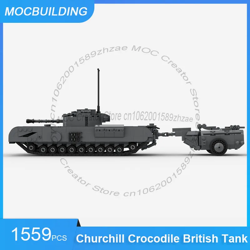

Конструктор Churchill Crocodile: Британский танк MOC, 1559 деталей, для сборки, коллекционный, креативный подарок, игрушка для демонстрации