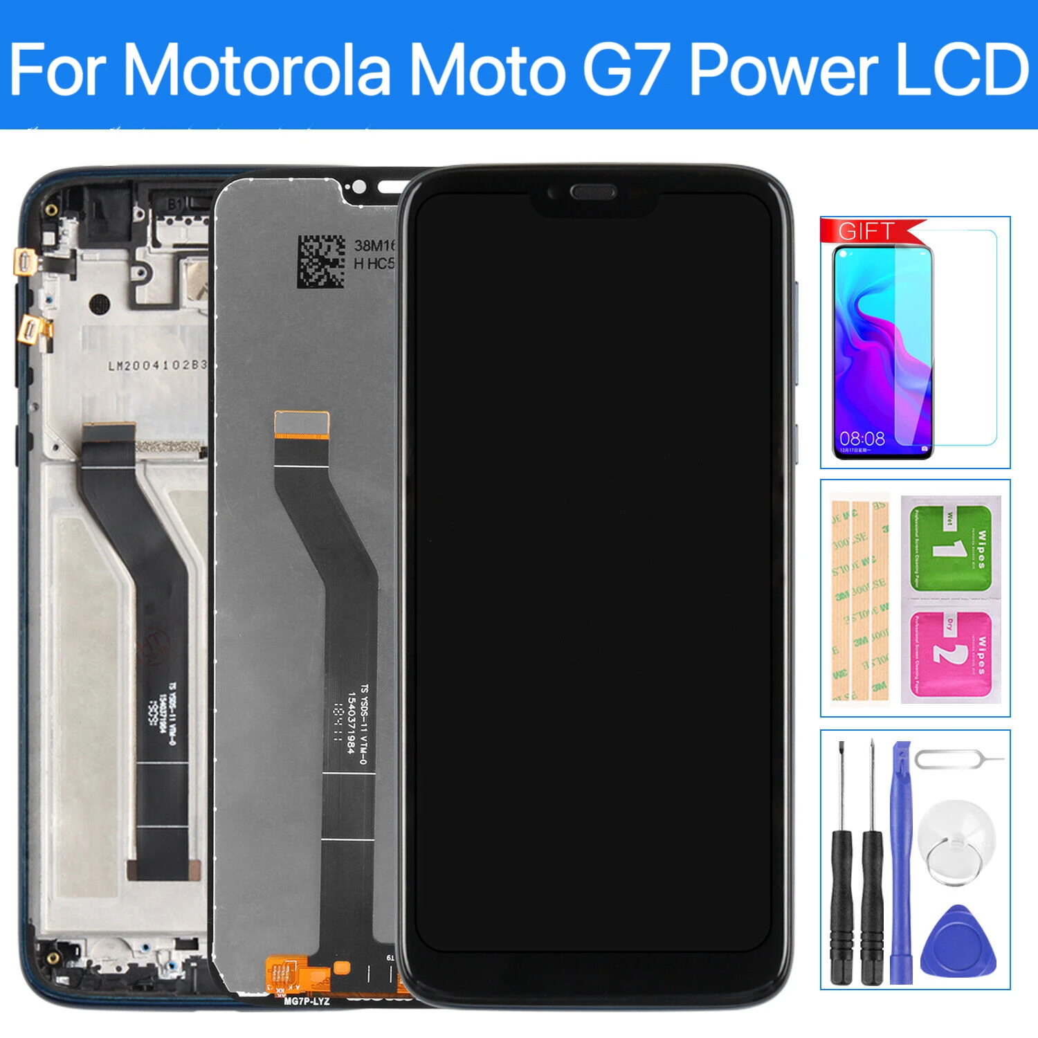 

Original For Motorola Moto G7 Power LCD Display Touch Digiziter Assembly Replacement For Moto G7 Power XT1955, XT1955-4 Screen