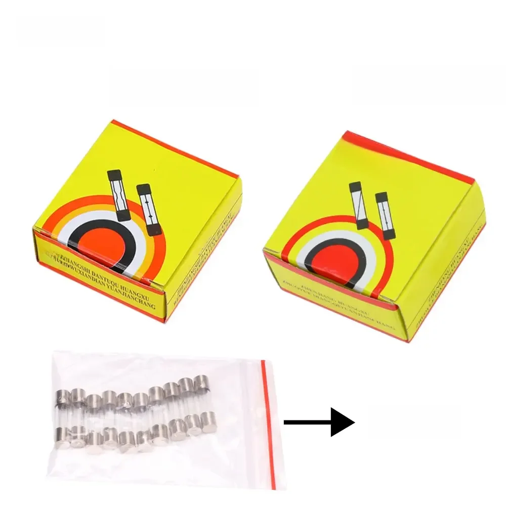 10/100 pièces 5*20mm fusible en verre fusible rapide 250V 0.1A 0.2A 0.5A 1A 2A 3A 3.15A 4A 5A 6A 6.3A 7A 8A 10A 12A 15A 20A 25A 30A coup rapide