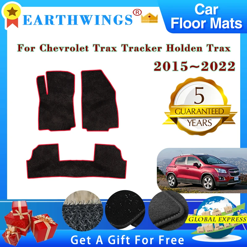 Car Floor Mats For Chevrolet Trax Tracker Holden Trax U200 2015~2022 Carpets Footpads Rugs Cover Foot Pads Interior Accessories