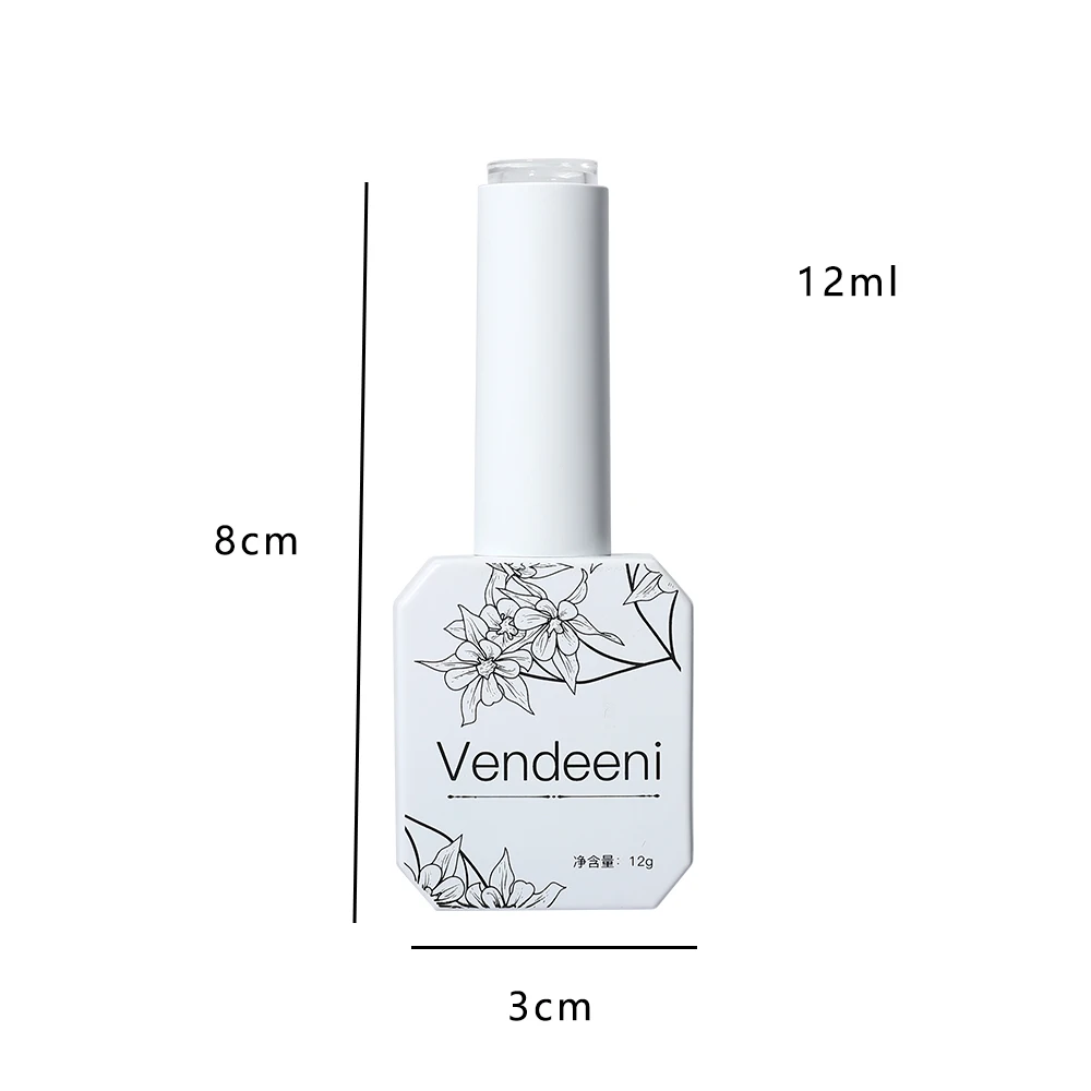 Vendeeni 12Colors Popular Nude Jelly Color Gel Nail Varnish Soak Off UV Pink Transparent Color Gel Nail Polish Manicure 12ml