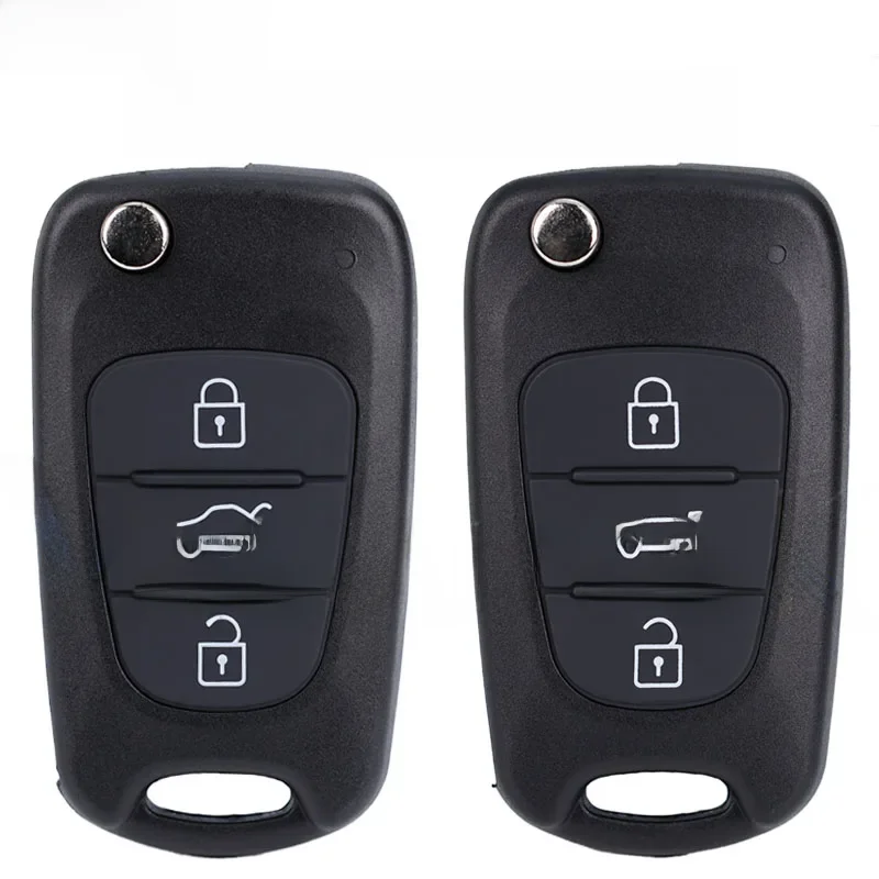 Coque de clé télécommande de voiture de remplacement, étui à clé pliable à 3 boutons pour Hyundai Kia K2 K5 Rio 3 Picanto Ceed Cerato Sportage