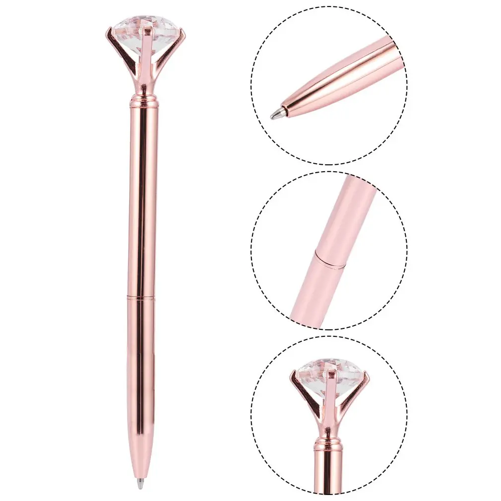 Роскошная портативная большая ручка с кристаллами шариковые ручки канцелярские принадлежности шариковая ручка товары для дома офиса школы Прямая поставка оптовая продажа