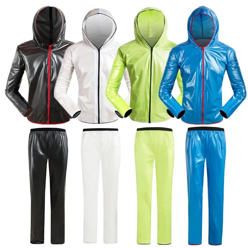 AliExpress MTB Bike Cycling Jacket Sets Men Women Waterproof Windproof Raincoat Reflective Jersey Pants Suit