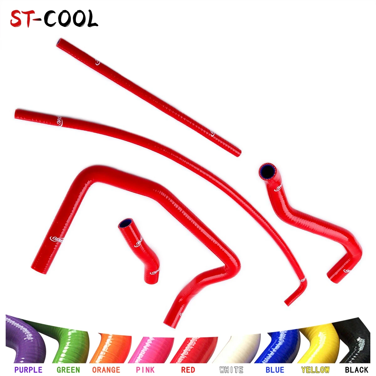 For 1999-2007 Suzuki GSX1300R Hayabusa 2000 2001 2002 2003 2004 2005 2006 Coolant Hose Radiator Silicone Tube Kit 5Pcs 10 Colors