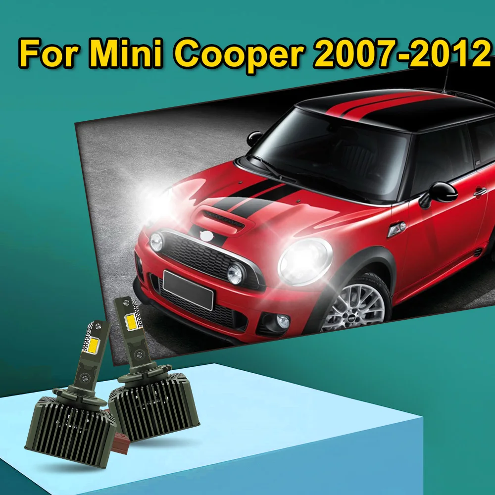 

2Pcs Two-sided Lamp Bulbs For Mini Cooper 2007 2008 2009 2010 2011 2012 HID To LED Headlight Canbus 30000LM D1S D1R Super Bright