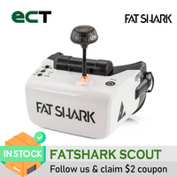 FatShark Scout 4 Inch 1136x640 NTSC/PAL Auto Selecting FPV Goggles Video Headset Bulit-in Battery DVR For RC Racing Drone