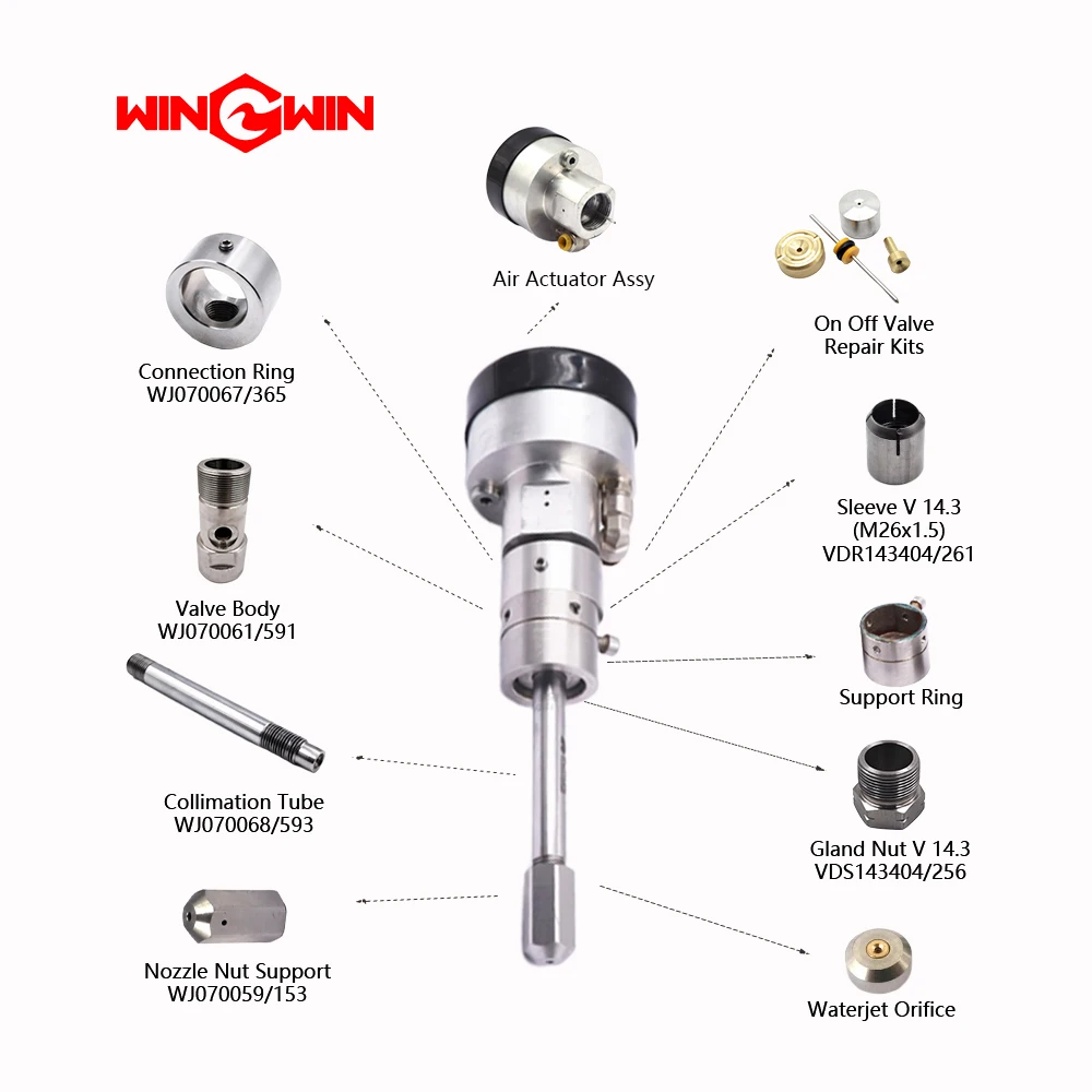 

Waterjet Spare Parts On/off Valve Body with Collar for Water Jet Cutting Head