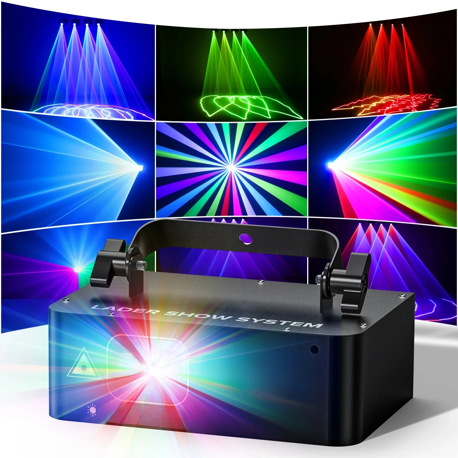 U'King LED Indoor Bühnenlicht RGB LS Scanner Beam Effekt LS Projektor Beleuchtung DMX512 Tonaktiviert für DJ Disco Party