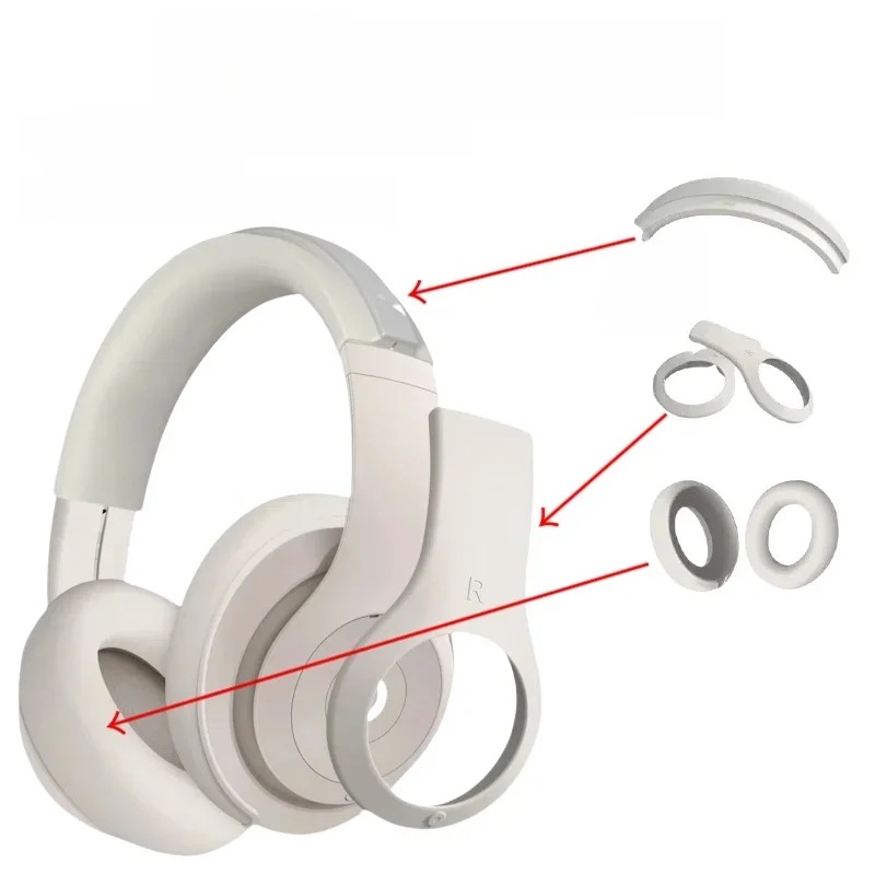 【 3 w 1 】 Silikonowa osłona ochronna, odporna na zarysowania osłona ochronna na nauszniki/osłona na głowę/osłona na głowę do Beats Studio Pro — zdjęcie produktu 7