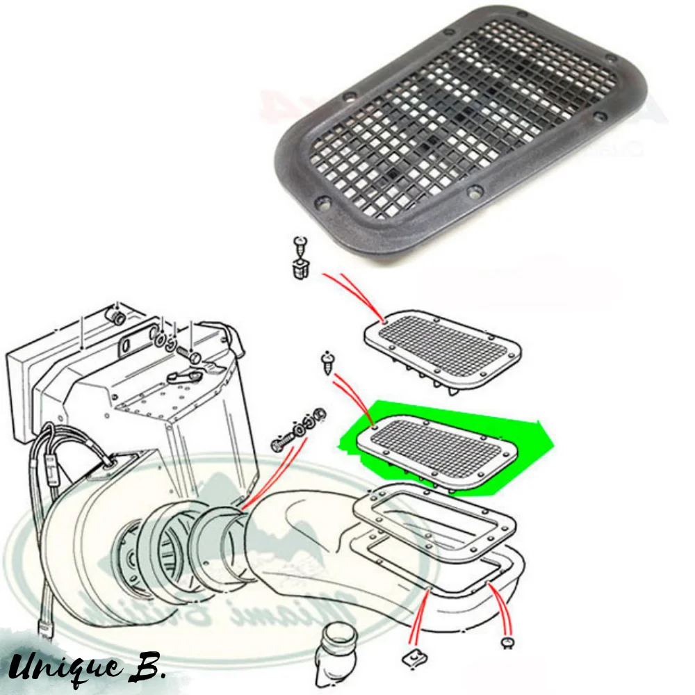 Land Rover Defender 90 110 130 Wing Top Air Intake Grille Set Off Road Accessory AWR2214 AWR2215