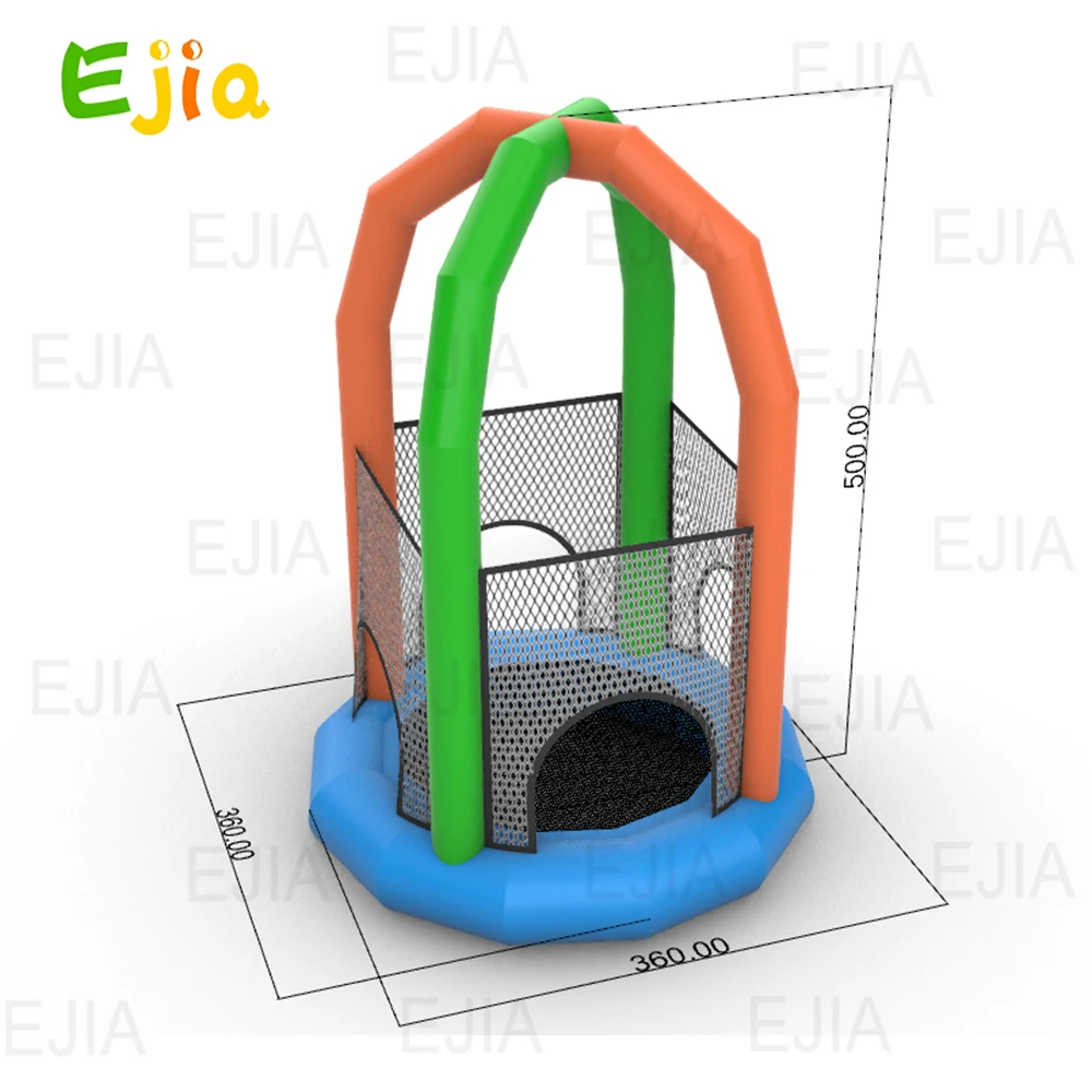 Kommerzielles aufblasbares Bungee-Sprungtrampolin mit 3,6 m Durchmesser und Netz, aufblasbares Bounce-Sprungtrampolin, Partyspiel für den Außenbereich/Innenbereich