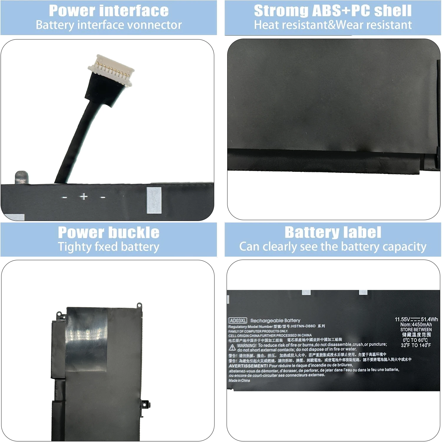 DXT New Laptop Battery AD03XL For HP TPN-I128  HP Envy 13-ad 13-ad000 13-ad100 13-ad000ng  13-ad014na 13-ad015na HSTNN-DB8D