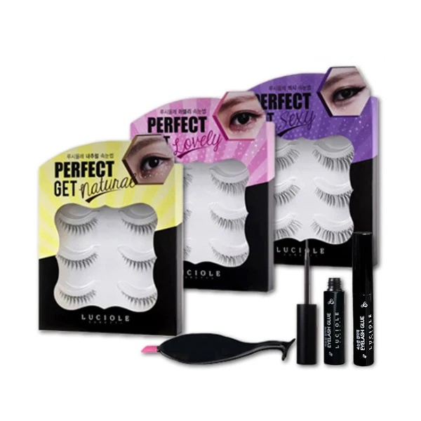 1box(4 pairs) + glue + dedicated Trest lashes for Luciolle eyelash