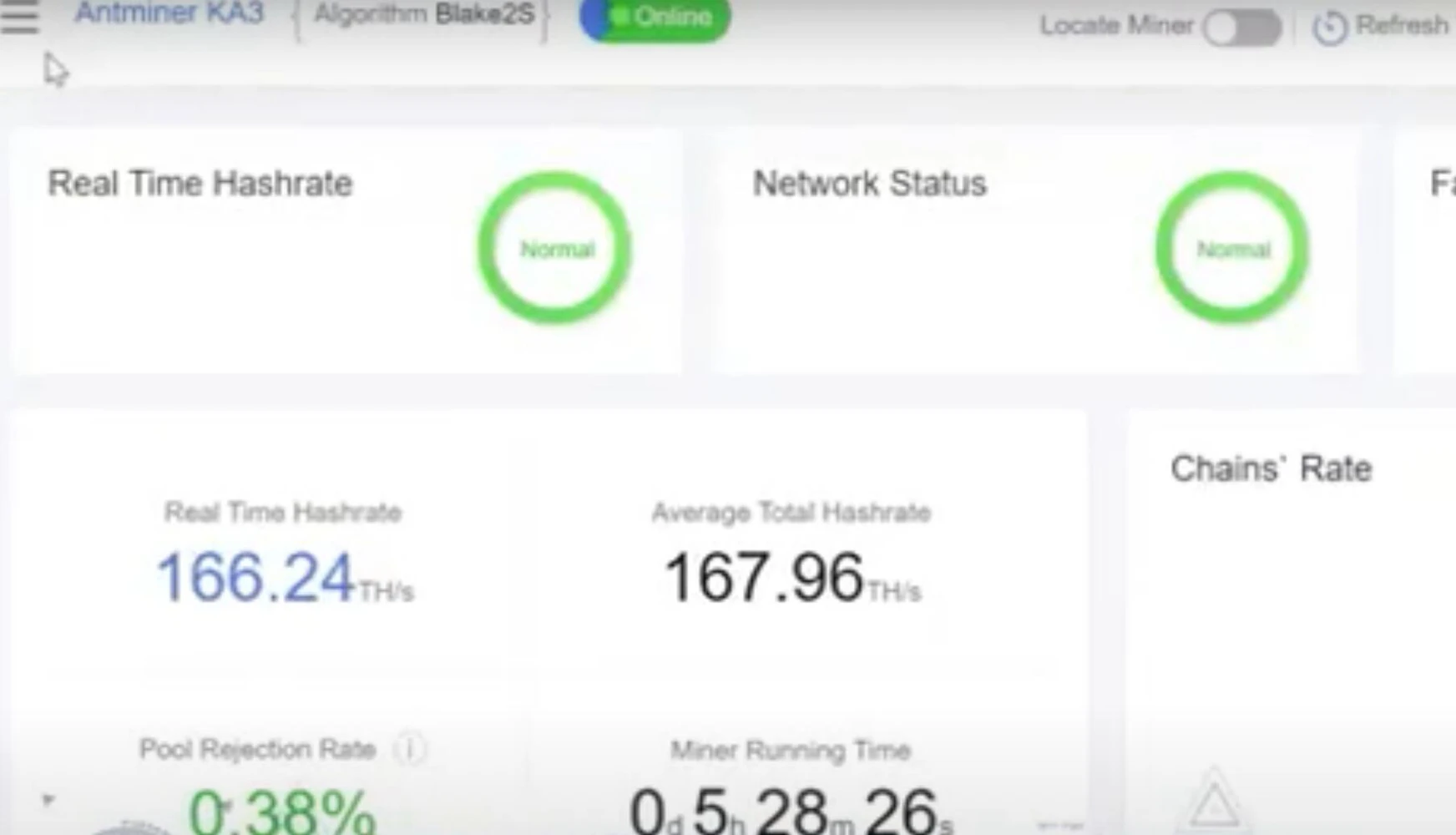 Bitmain ka3 com algoritmo blake2s (kadena) um salto no desempenho computacional kda mineiro 166t hashrate com psu