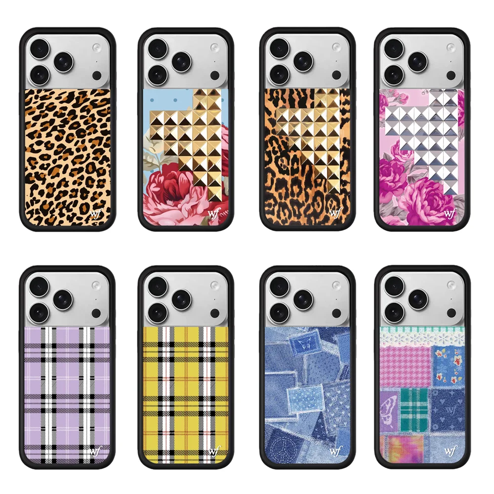 

2025 Wildflower 3D lily Pastoral Leopard Print Phone Case for iPhone 17 Pro Max 16 Plus Air 12 13 14 15 WF Denim Protective Cove