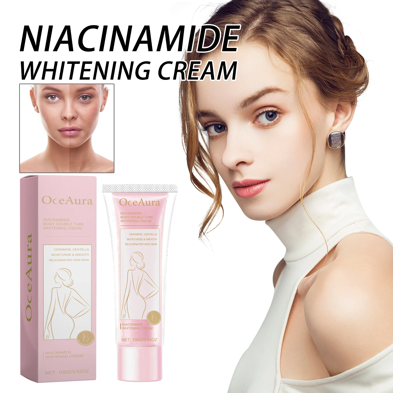 

Oceaura Body Glowing Cream Improve Skin Dullness Moisturizing Whitening Skin Tone Smoothing Non-greasy Nourishing Skin Lotion