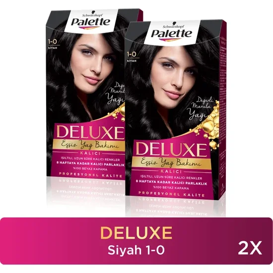 Palette Deluxe Hair Color 1-0 Black X 2 Pieces