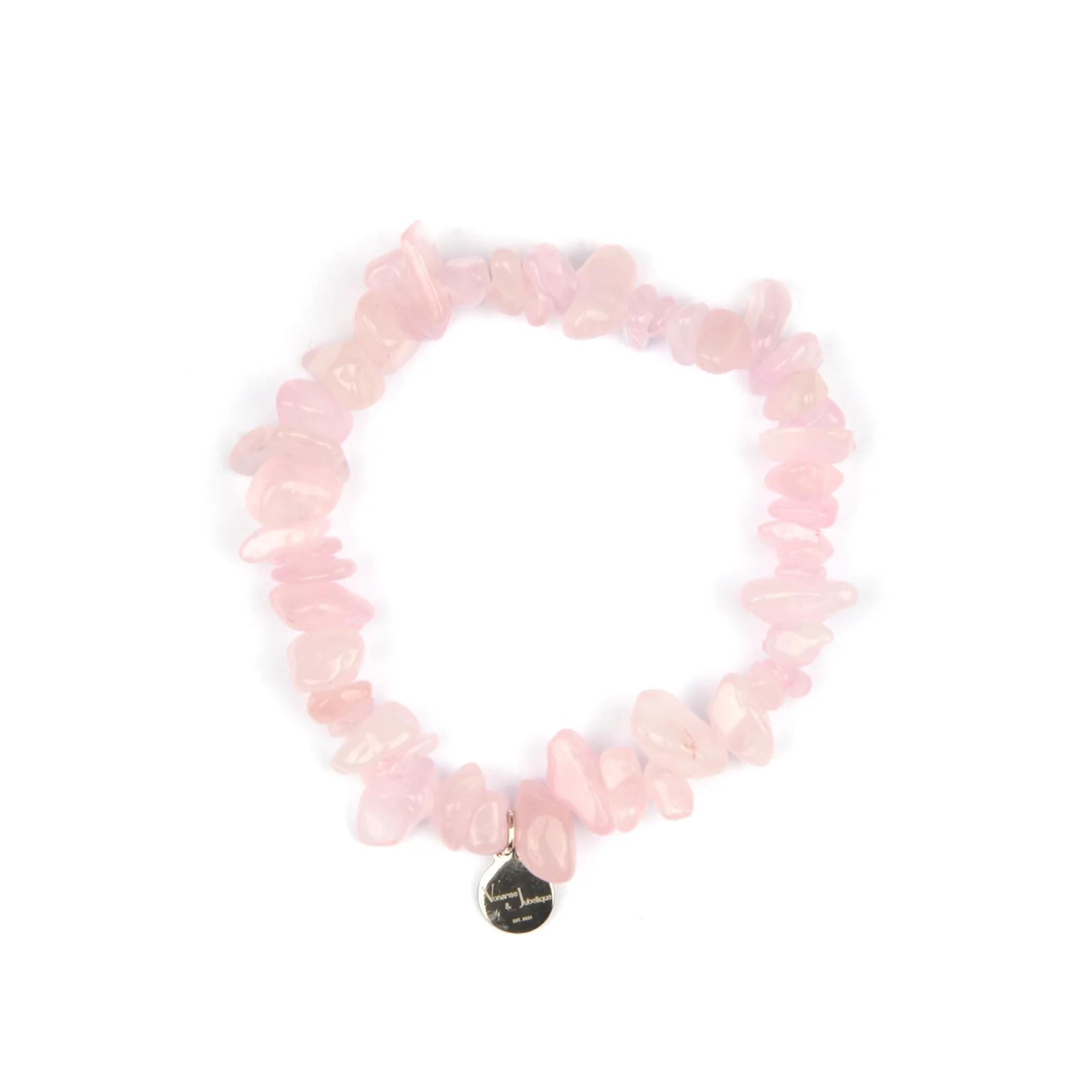 

Rose Quartz Raw Shape Heart Bloom Bracelet