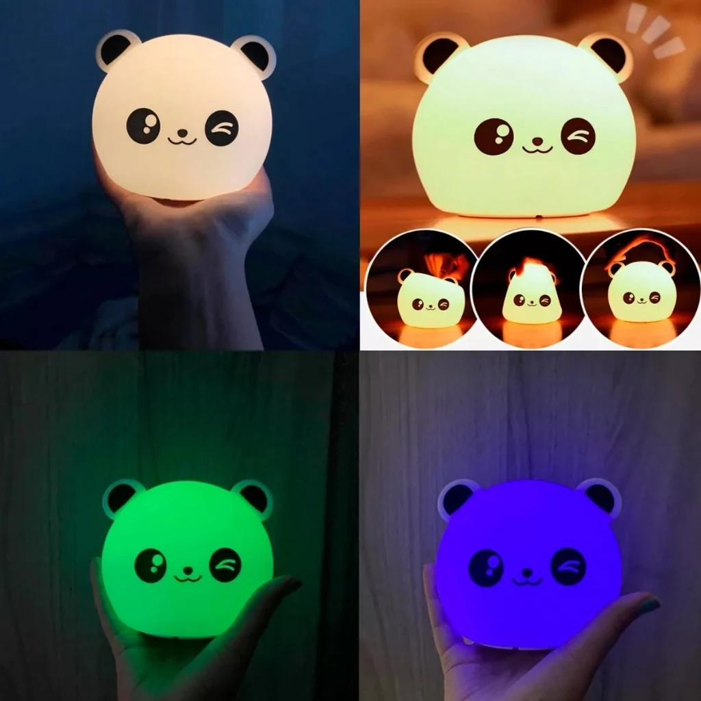 Luminaria Silicone Touch Lampshade Colorful Led Rechargeable Usb Child Lamp Bedroom W16 Luuk Young