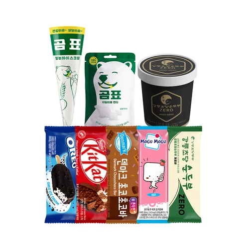 인기 아이스크림 소량 골라담기 /킷캣,오레오,곰표,모구모구 리치바,강릉초당순두부 제로 아이스크림 등 