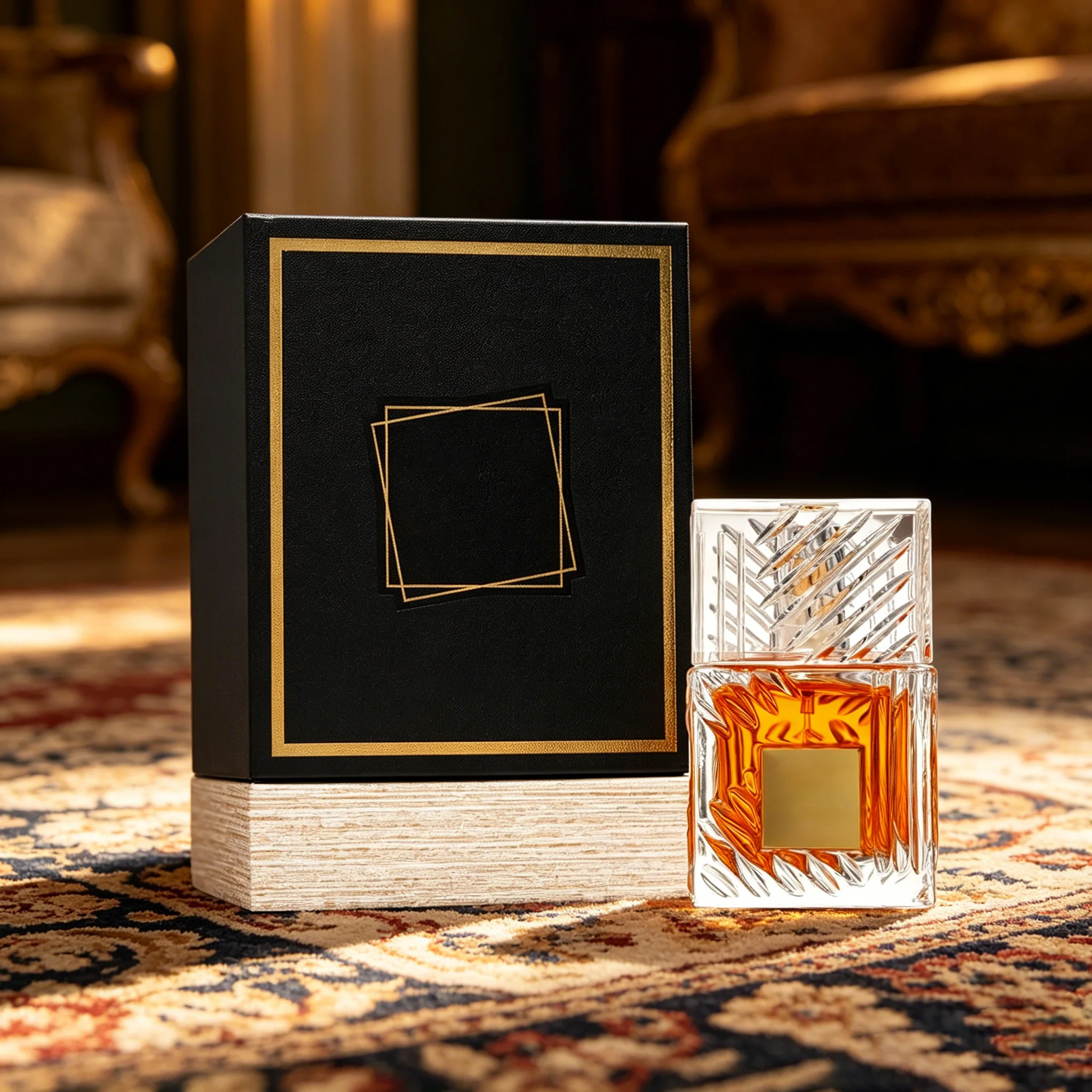 Parfum unisexe de luxe LTF aux notes riches d'ambre, d'épices chaudes, de vanille et d'accords boisés doux, Eau de Parfum longue tenue conçue pour les événements du soir, les fêtes et l'usage quotidien.