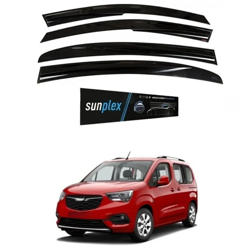 Car Window Accessories For Opel Combo 2019-2024 Sport Style Window Deflector Rain Cover Visor Awnings Tuning Parts