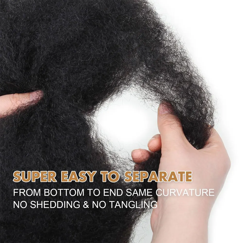 Afro Kinky Bulk Braiding Hair Extensions Remy Kinky Curly Wave Human Hair Bulk For Braiding 50g/pc Natural Color Braids Hair