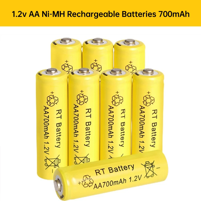 8pcs AA 1.2V 700MAH Ni-MH Batteries For Toys Camera Remote Control Garden Light TV Remotes