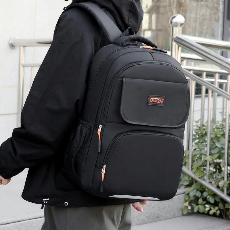 Sporty Backpack Stylish Large Capacity School Bag Multifunctional Laptop Travel Backpack Men's Casual Backpack