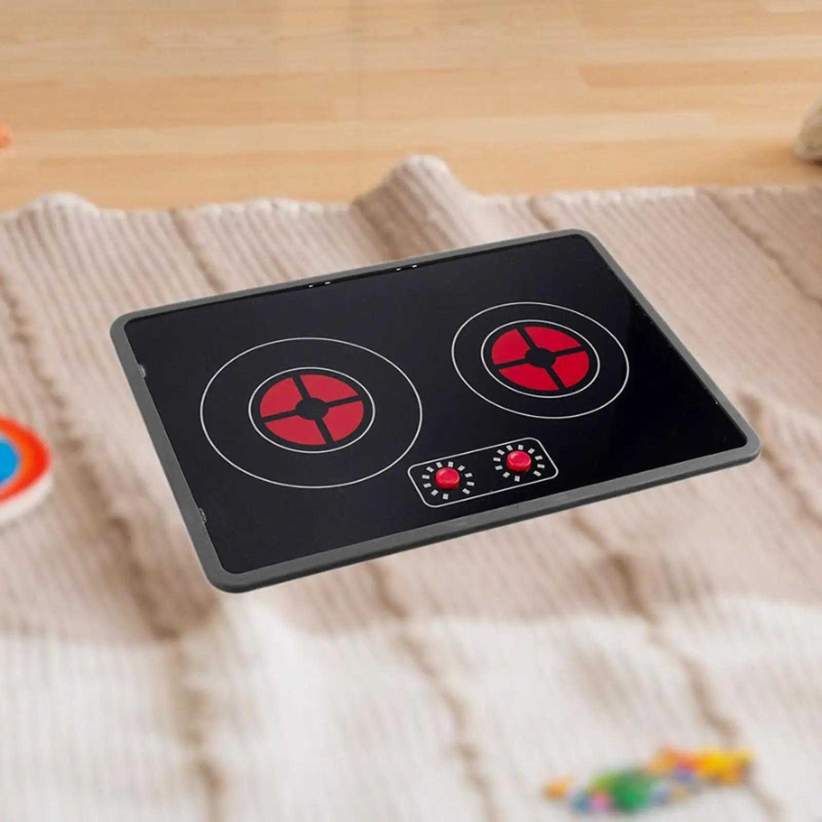 Simulation Induction Cooker Wooden Kitchen Toys Kids Kitchen Play Toy Parts Acrylic Stove Toy Interactive Role Play for Girls