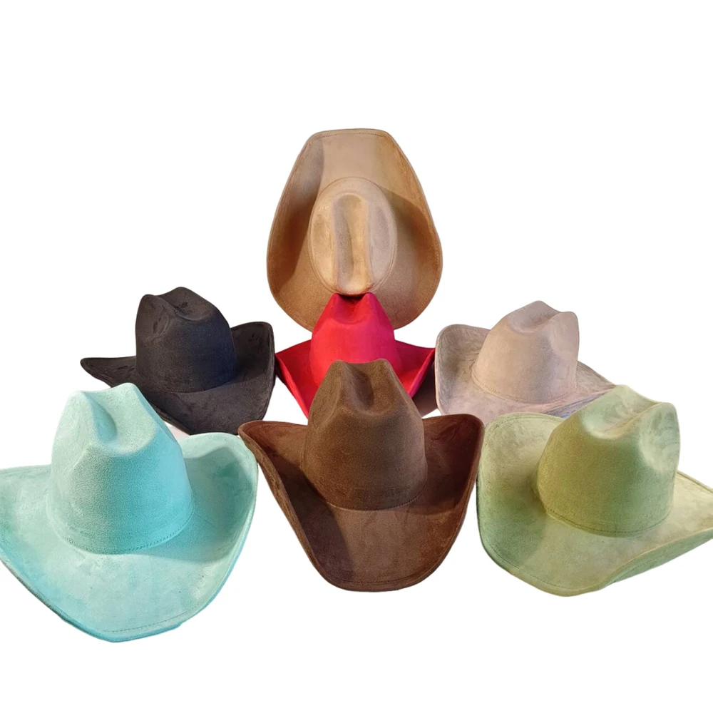 

Ковбойская двусторонняя замшевая ковбойская шляпа в стиле вестерн, ковбойская шляпа с широкими полями, унисекс, праздничная шляпа, панамская шляпа, вечерние шляпы для верховой езды, шляковбойск