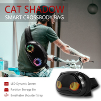 LED Smart Display Chest Bag DIY Patterns,Motorcycle Riding Bag Travel Shoulder Bag Sports Waterproof Crossbody Bag Holiday Gift