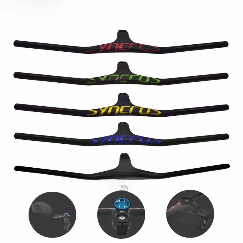 AliExpress UK SYNCROS Newest Mountain bike matt full carbon fibre bicycle handlebar and stem integrated MTB bar