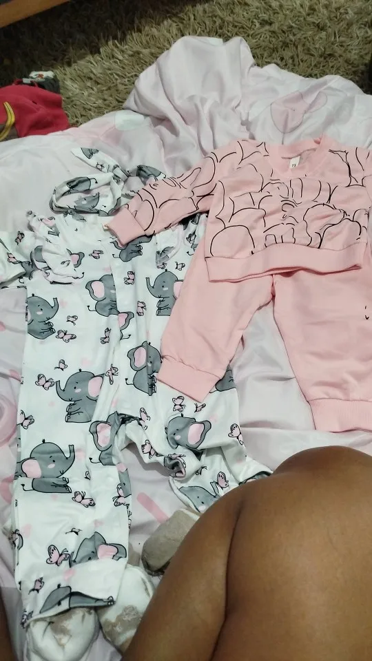 Baby Girl Elephant Romper Set photo review